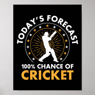 Poster Amateur de cricket indien joueur de cricket