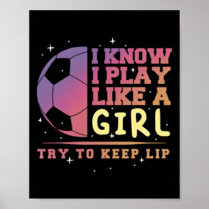 Poster Amateur de football Joueuse Fille Drôle Byll Vinta