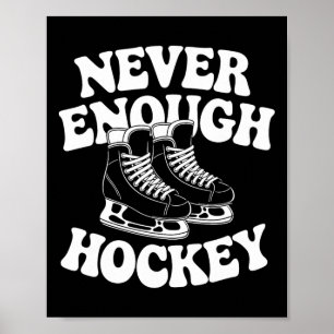 Poster Amateur de hockey drôle Hommes Femmes Garçons ou F