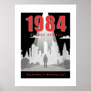 Poster Amateur de livres Big Brother vous regarde Inspiré