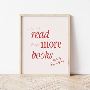 Poster Amateur de livres de typographie rétro minimal
