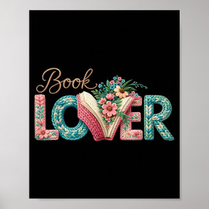 Poster Amateur de livres drôle amateur de livres vintage