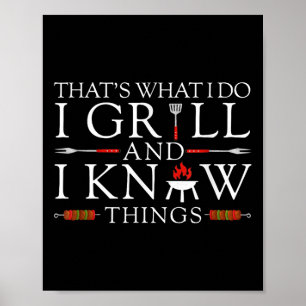 Poster Amateur de nourriture BBQ C'est ce que je fais Je