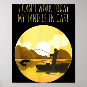 Poster Amateur de pêche drôle ne peut pas travailler le b
