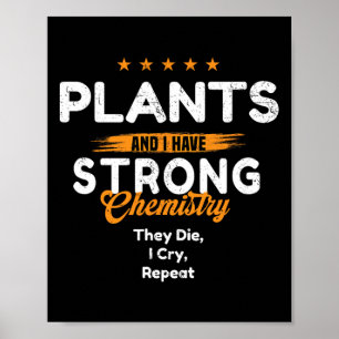 Poster Amateur de plantes avec chimie émotionnelle ~ Drôl