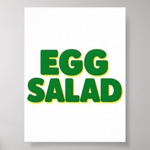 Poster Amateur de salade d'œufs humour alimentaire drôle