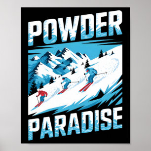 Poster Amateur de ski alpin de Powder Paradise