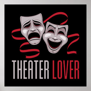 Poster Amateur de Théâtre de Comédie et de Tragédie