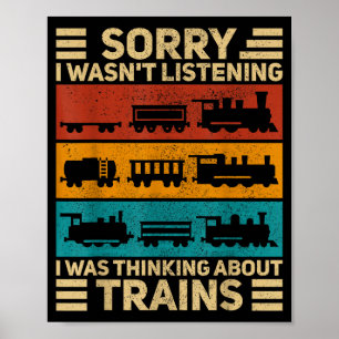 Poster Amateur de train de chariot rétro Modélisme ferrov