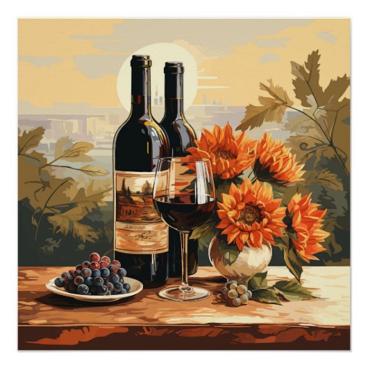 Poster Amateur de vin (Devant)