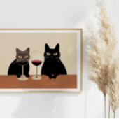 Poster Amateur de Vin Chat Noir