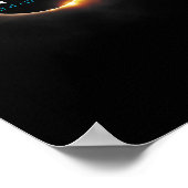 Poster Amateurs d'astronomie ! Total de l'éclipse solaire (Coin)