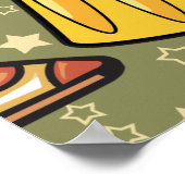 Poster Amateurs de bière et de pizza (Coin)