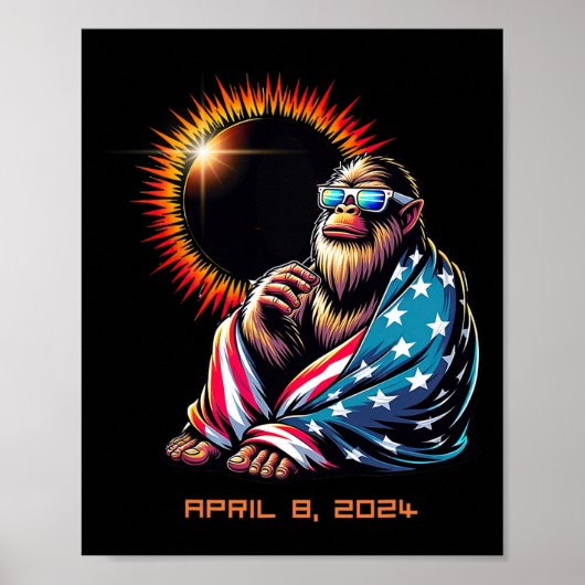Poster Amateurs de Bigfoot Sasquatch Total Solar Eclipse (Devant)