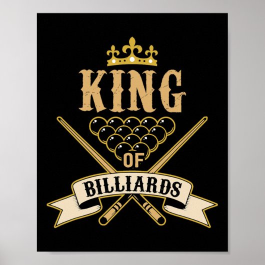 Poster Amateurs De Billard Snooker -King Of Billiards (Devant)