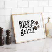 Poster Amateurs de café Lever et Grind