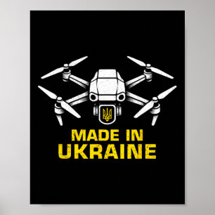 Poster Amateurs de drones ukrainiens Fpv patriotiques ukr