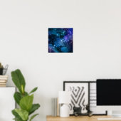 Poster Amateurs de galaxie Starry Space Blue Sky White Sp (Bureau à domicile)