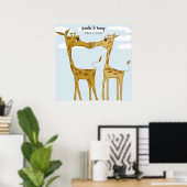 Poster Amateurs de girafe adorables (Bureau à domicile)