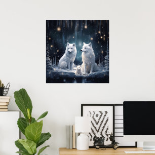Poster Amateurs de loups d'hiver cool