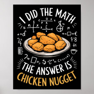 Poster Amateurs de nourriture j'ai fait le calcul la répo