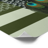 Poster Amateurs d'oiseaux de paon élégant (Coin)