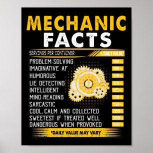 Poster Amateurs mécaniques  Faits mécaniques