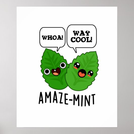 Poster Amaze-mint Funny Mint Leaves Pun (Devant)