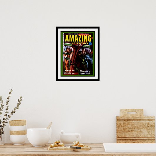 Poster Amazing Adventures #2 Retro Sci Fi Comic Book (Cuisine)