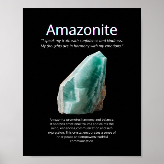 Poster Amazonite Crystal Stone Signifie (Devant)