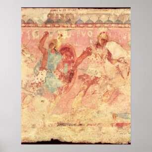 Poster Amazons combattant un guerrier grec