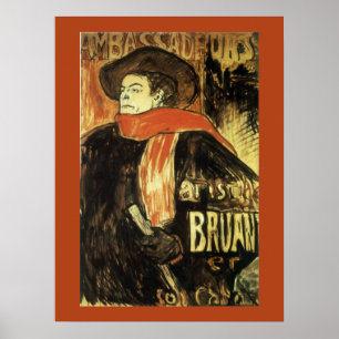 Poster Ambassadeurs, Aristide Bruant by Toulouse Lautrec