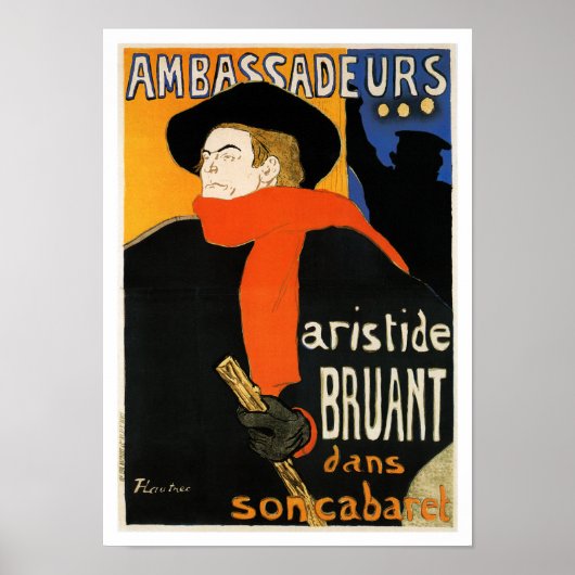 Poster Ambassadeurs Aristide Bruant - Toulouse Lautrec (Devant)