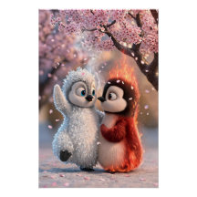 Amber et Frosty - sous la pluie de fleurs de ceris