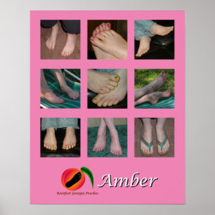 Poster Amber Feet Collage