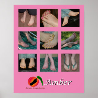 Poster Amber Feet Collage