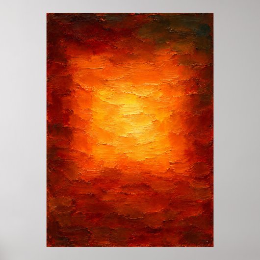 Poster Amber Radiance - Abstrait Orange Texturé (Devant)