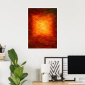 Poster Amber Radiance - Abstrait Orange Texturé (Bureau à domicile)