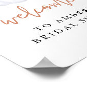 Poster AMBER White Pumpkin Fall Bridal Shower Welcome (Coin)