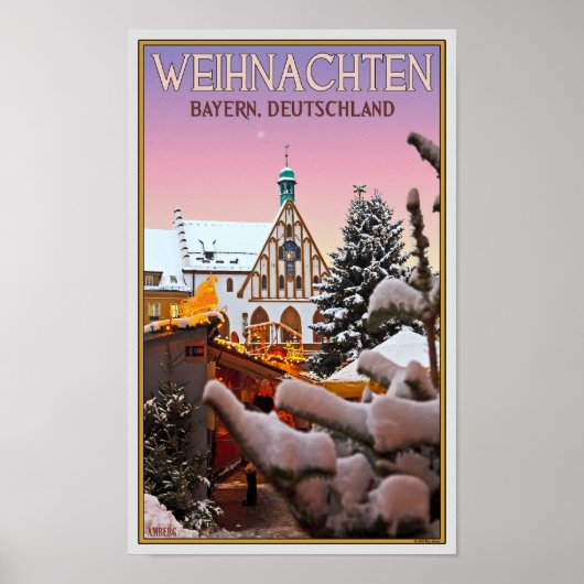 Poster Amberg - Weihnachten Bayern (Devant)