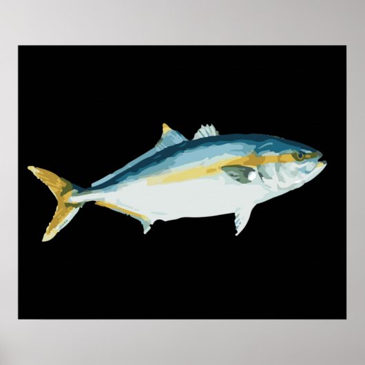 Poster Amberjack japonais Hamachi Yellowtail (Devant)