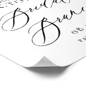 Poster Ambiance romantique Peach Florals Brunch nuptial (Coin)