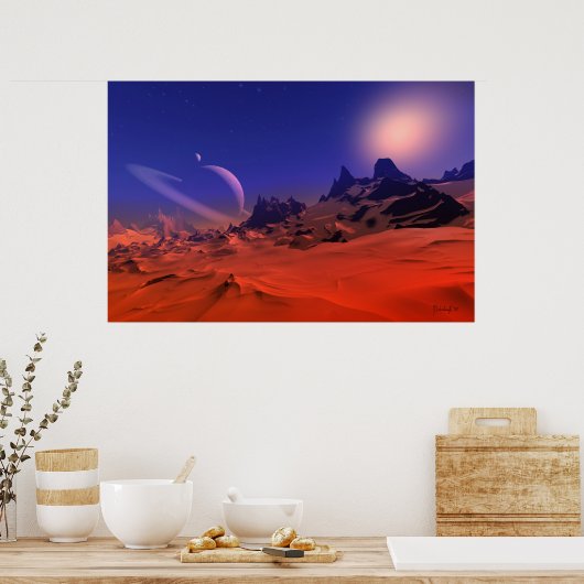 Poster Ambiance singulière - art spatial (Cuisine)