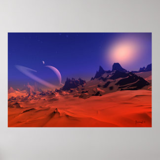 Poster Ambiance singulière - art spatial
