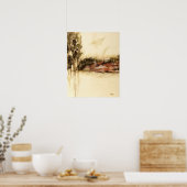 Poster Ambiguë, Abstrait Décharges d'Art Paysage Peinture (Cuisine)