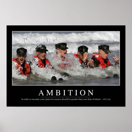 Poster Ambition : Citation Inspirationnelle (Devant)