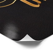 Poster Ambition dorée - Calligraphie Motivationnelle Art (Coin)