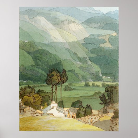 Poster Ambleside, 1786 (avec stylo et encre sur graphit) (Devant)