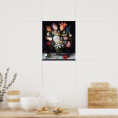 Poster Ambrosius Bosschaert Fleurs dans un verre (Cuisine)