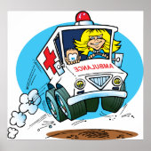 Poster Ambulance de dessin (Devant)
